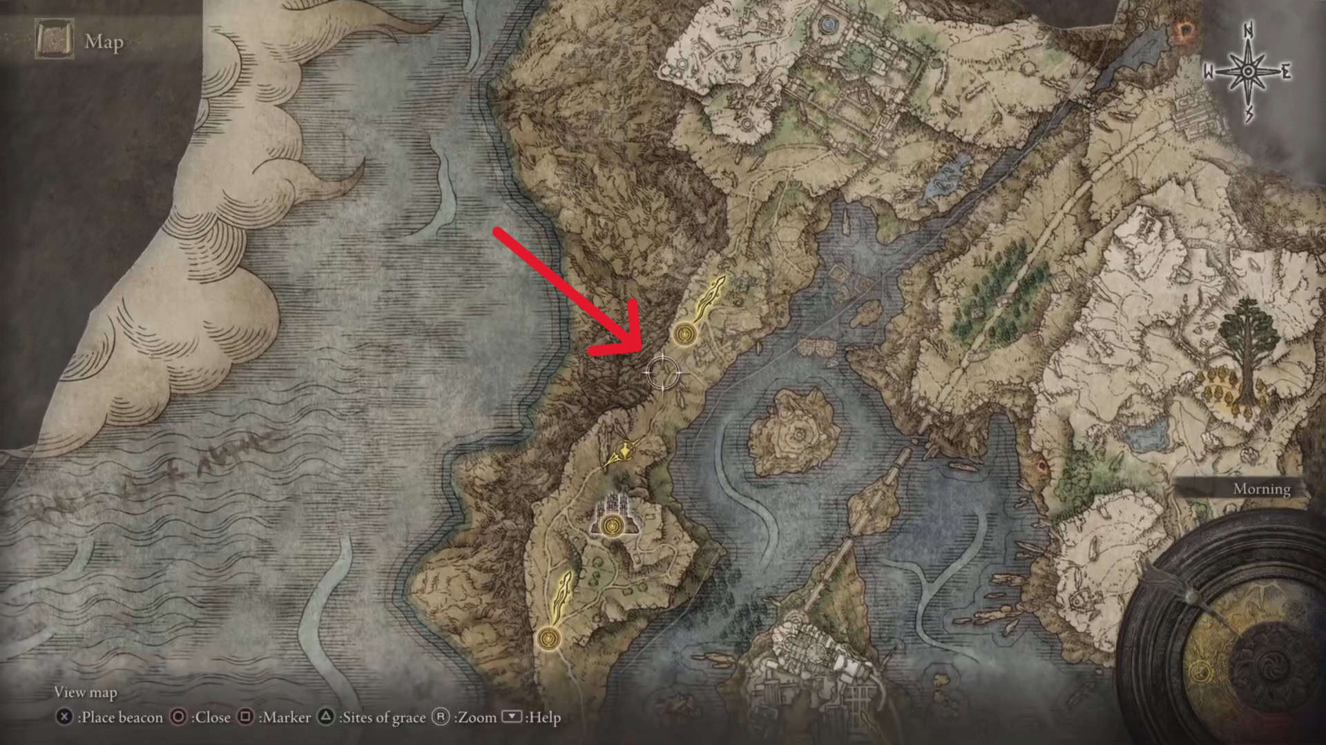 Posizione dei quattro campanili