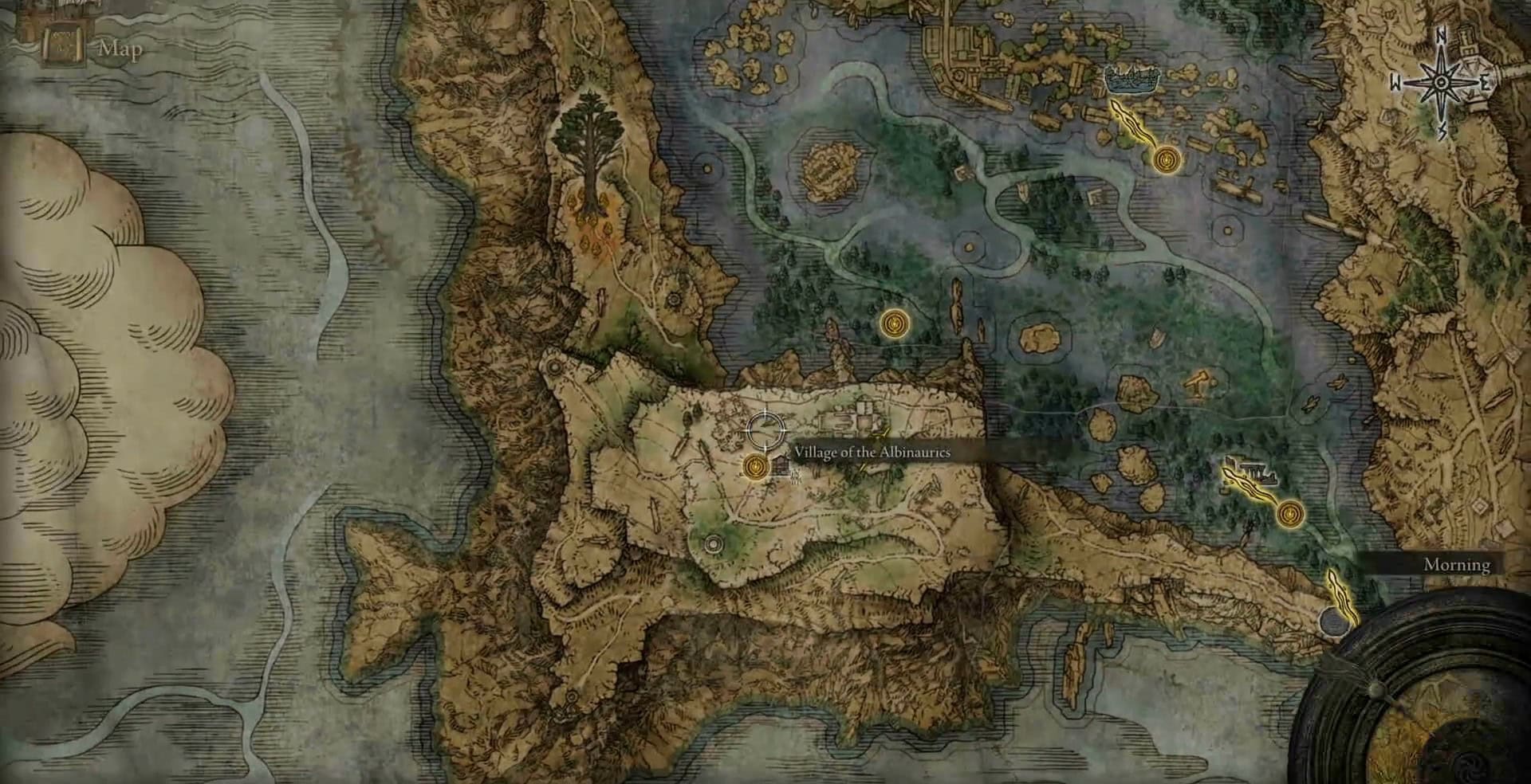 Posizione del Villaggio di Albinaurics