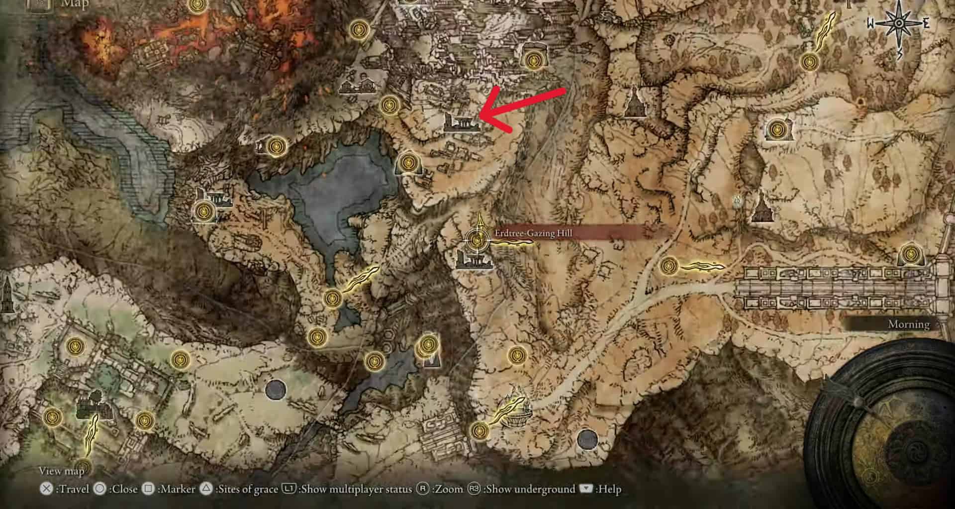 Posizione delle rovine di Wyndham