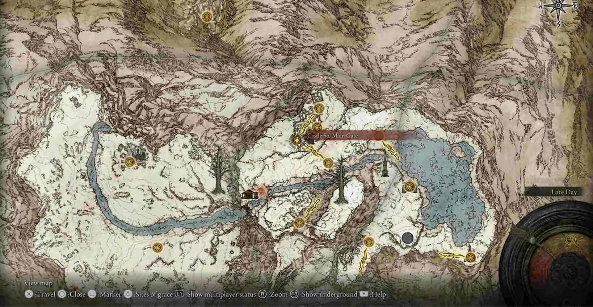 posizione del castello sol