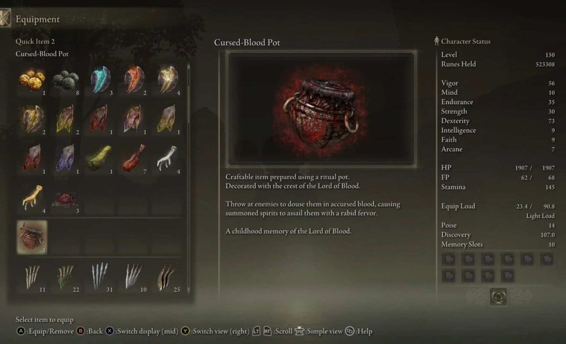 Cursed-Blood Pot Elden Ring