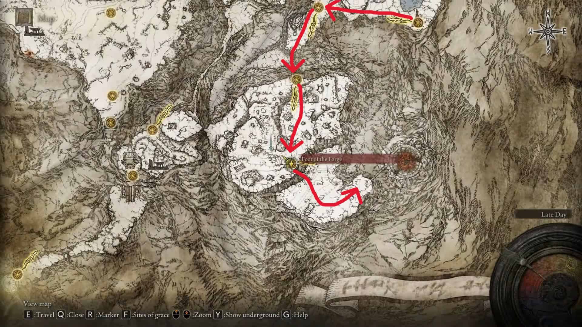 Posizione del Gigante del Fuoco