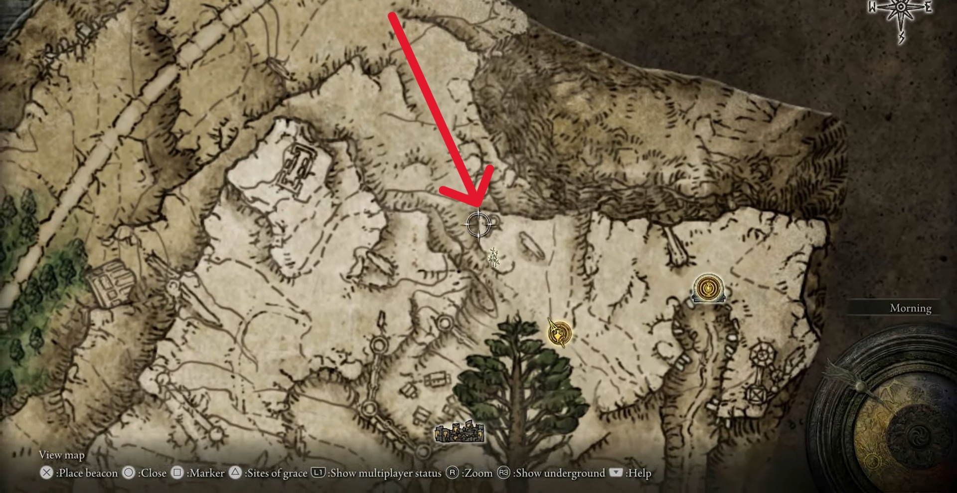 Mappa del villaggio della fiamma frenetica