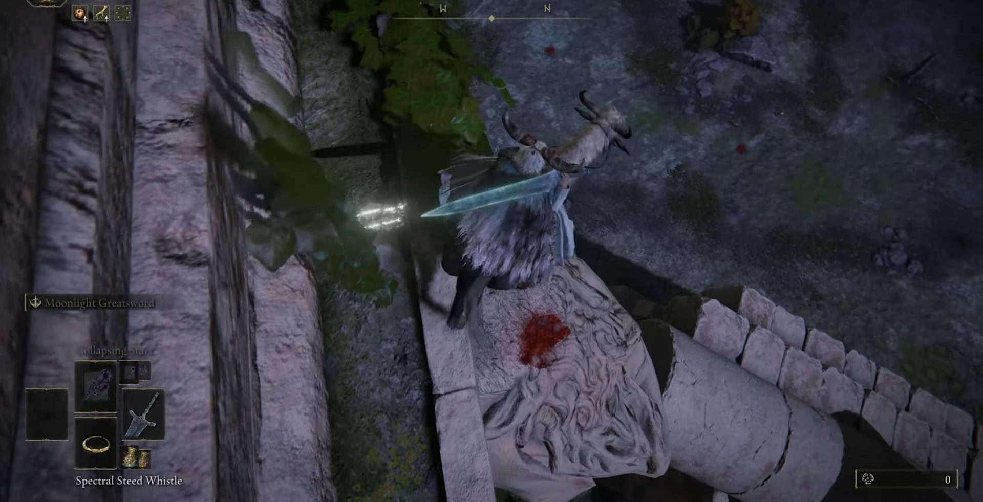 salta sul pilastro rotto