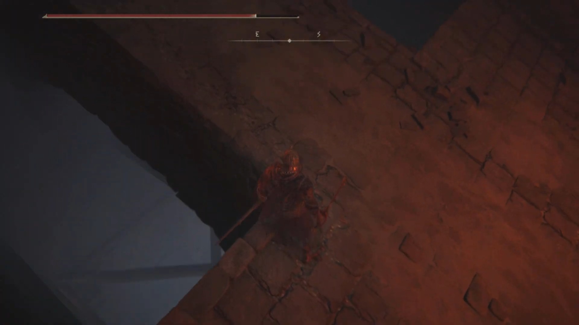 scendere sulla sporgenza