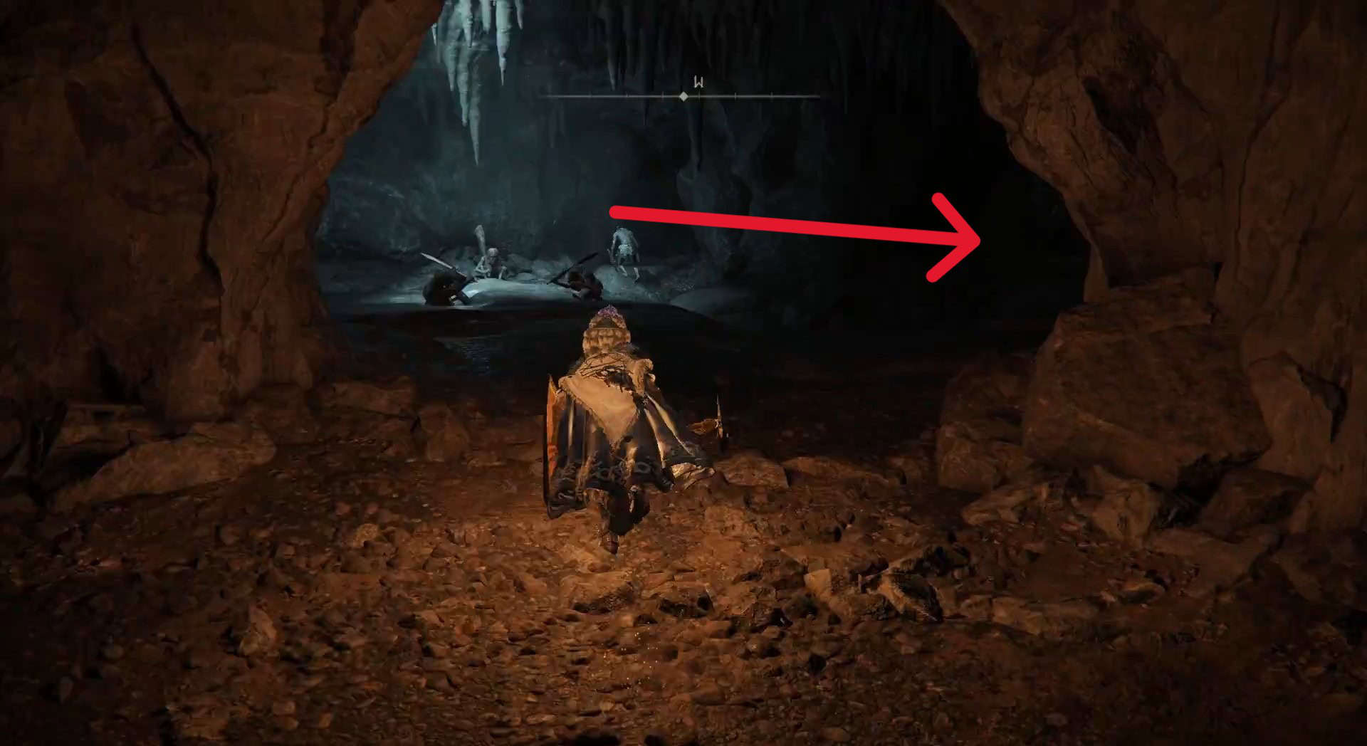 girare a destra nella grotta del vulcano