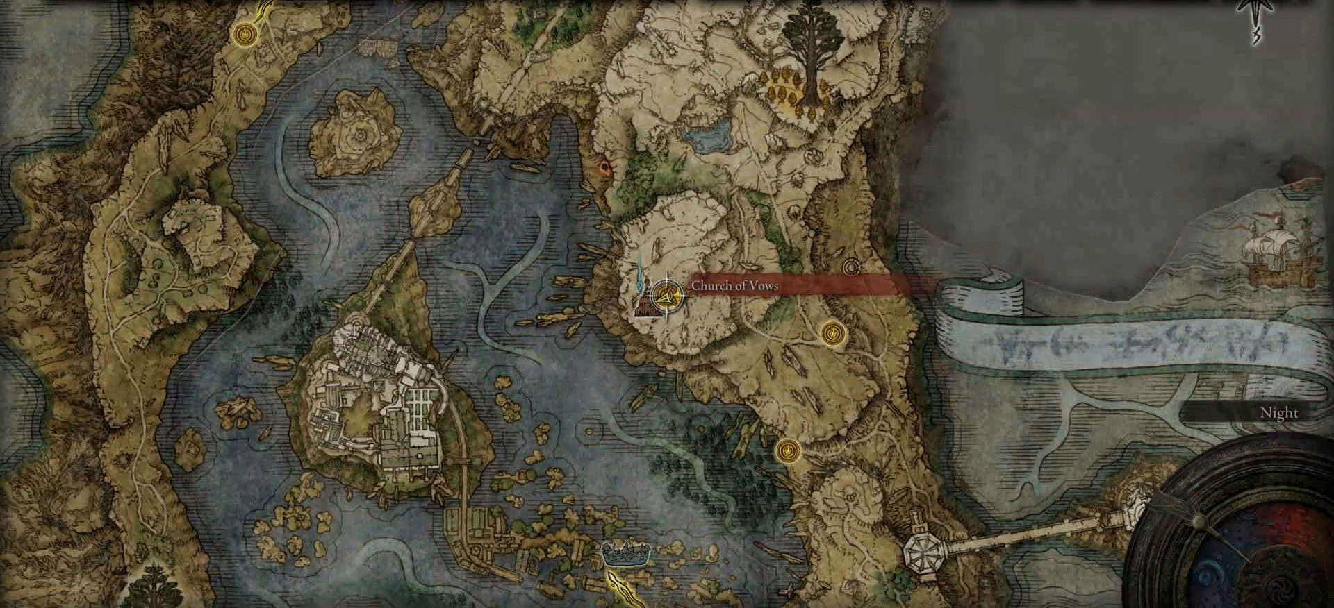 ubicazione della chiesa dei voti