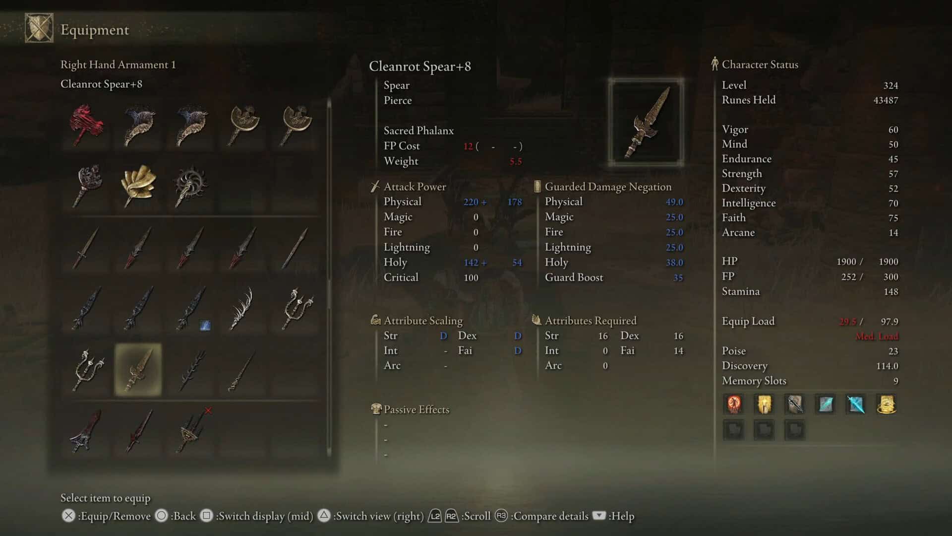 Statistiche della lancia Cleanrot