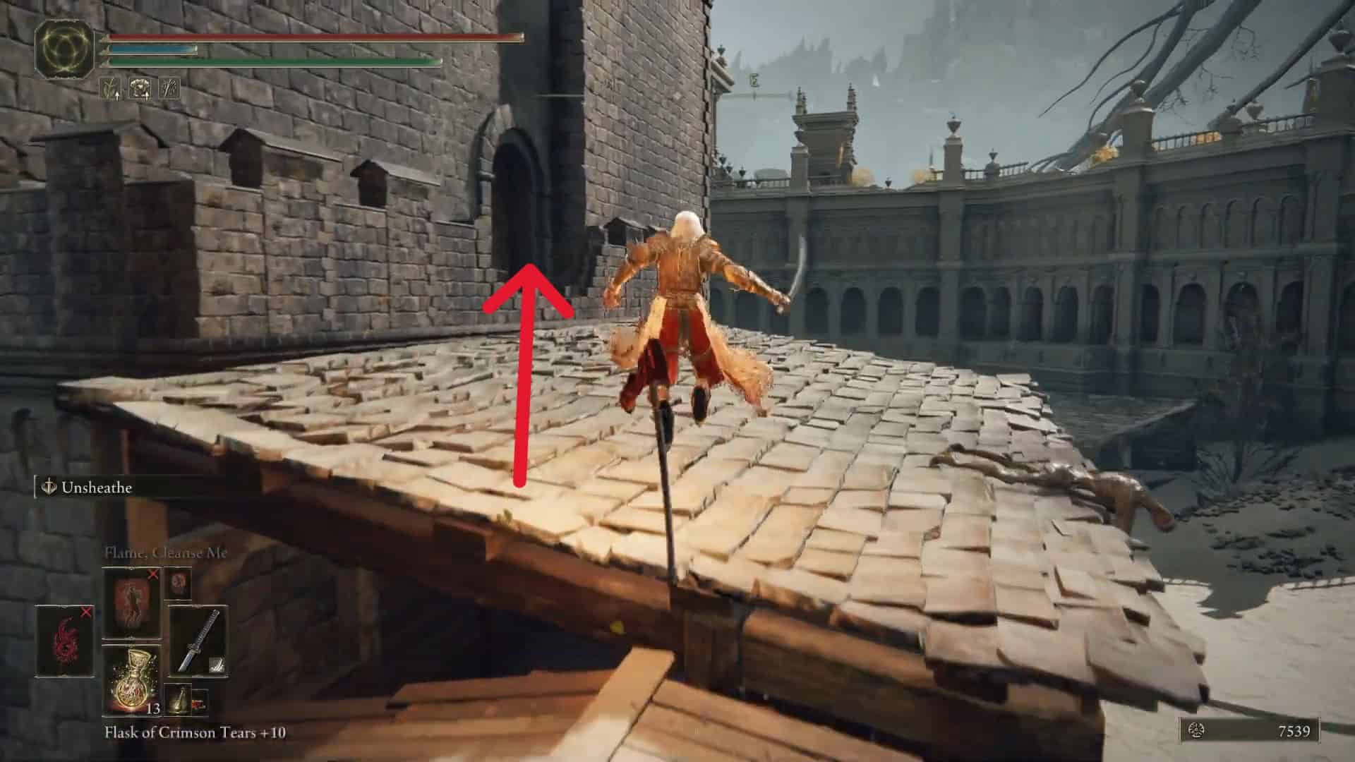 entrare nel maniero fortificato