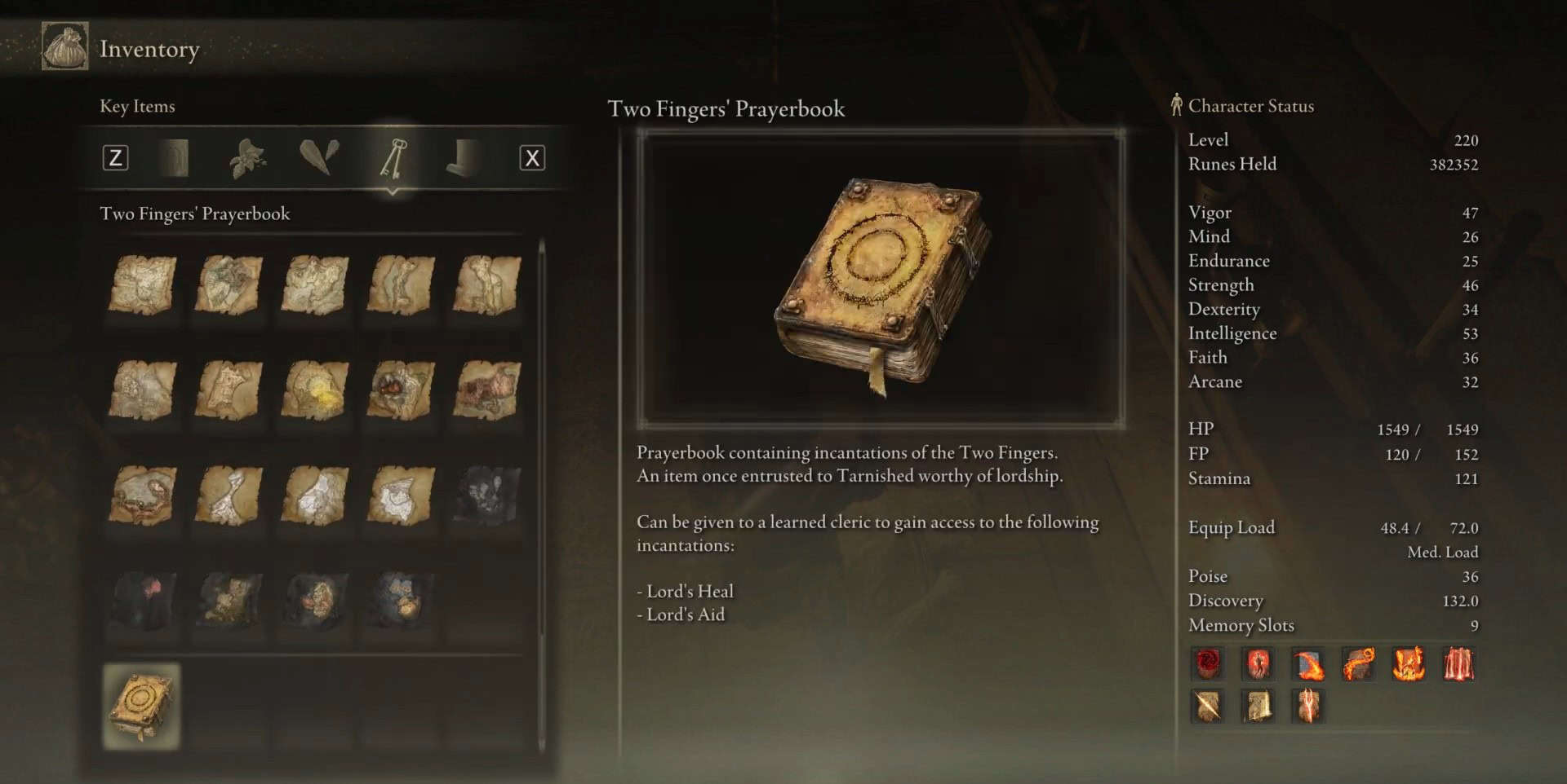 Libro di preghiere a due dita