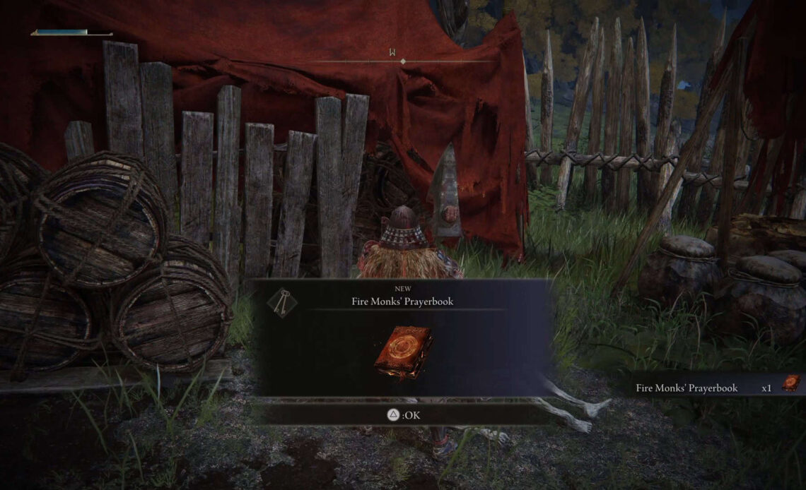 Fire Monk's Prayerbook elden ring