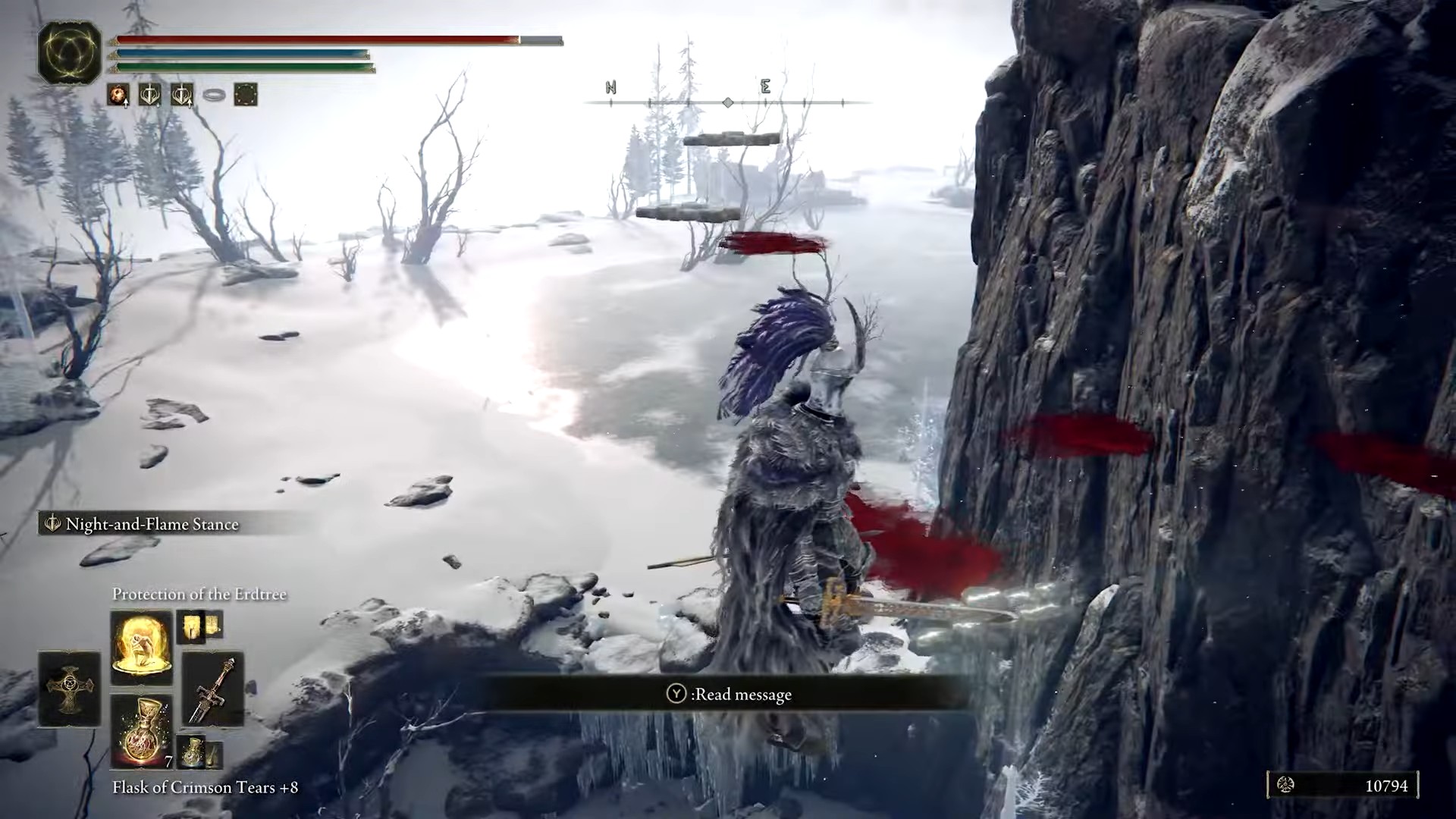 seguire il sentiero innevato