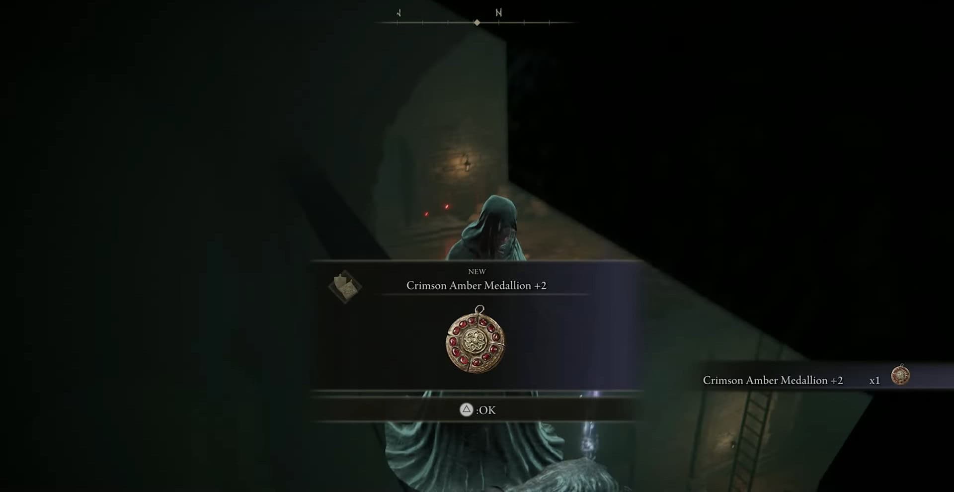 Posizione del medaglione d'ambra cremisi 2