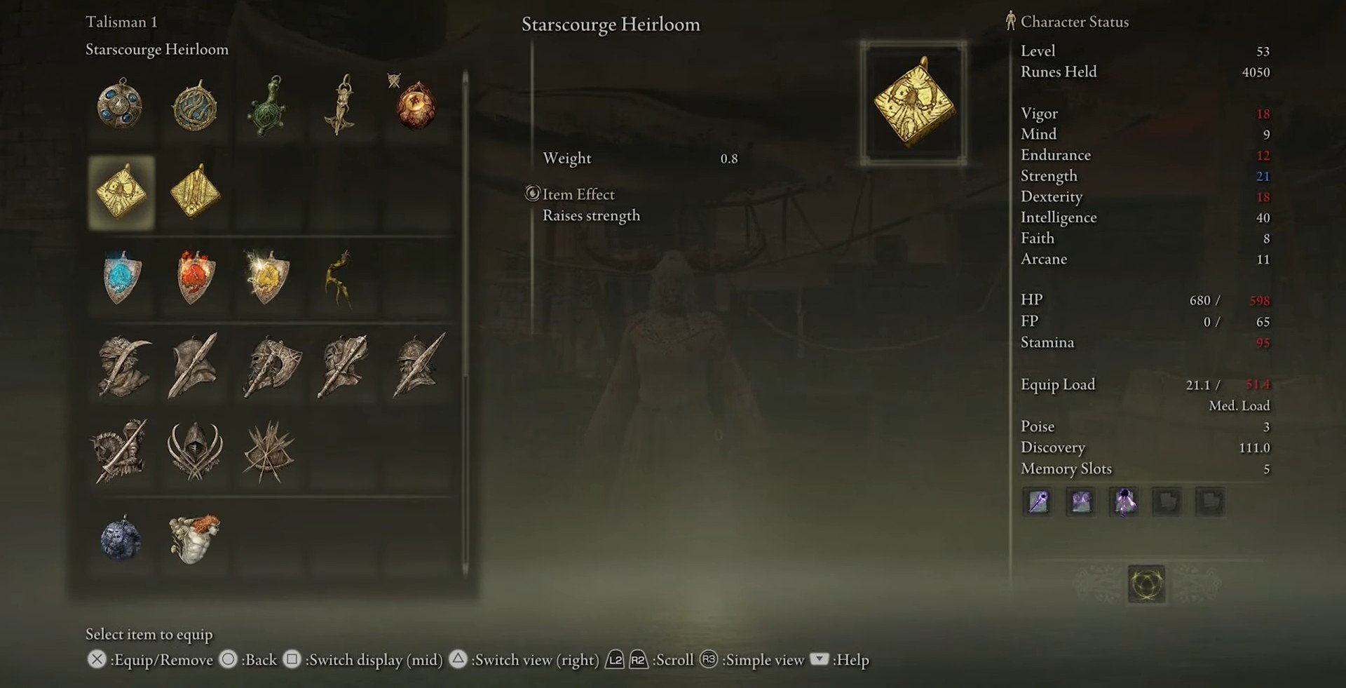 Statistiche del cimelio di Starscourge