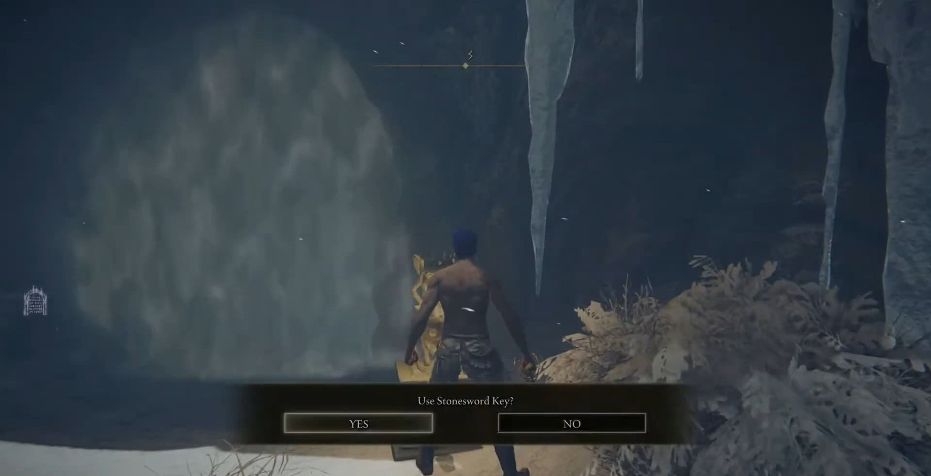 Usa la chiave Spada di pietra