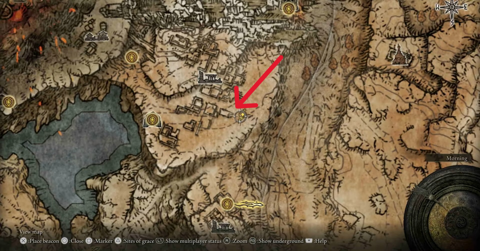 Posizione delle rovine di Wyndham