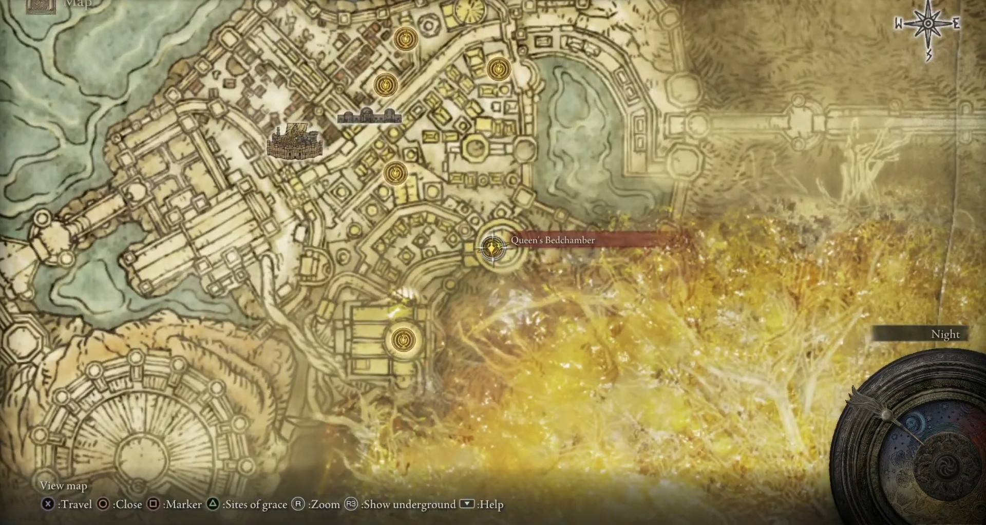 Posizione della camera da letto della regina