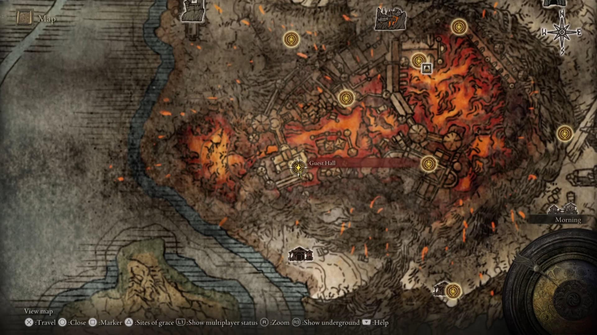 Posizione della sala degli ospiti