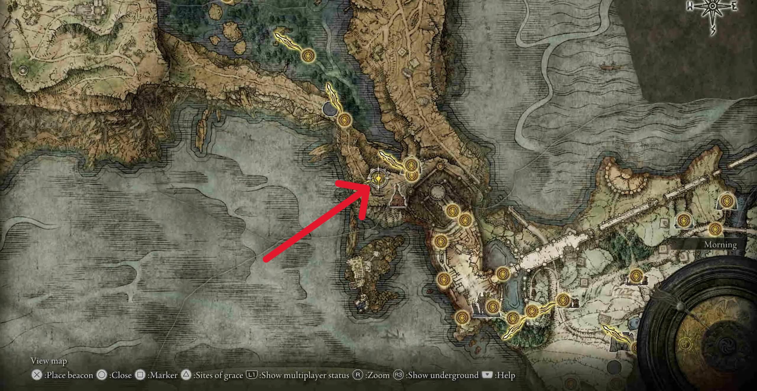 Posizione della pergamena dell'Accademia