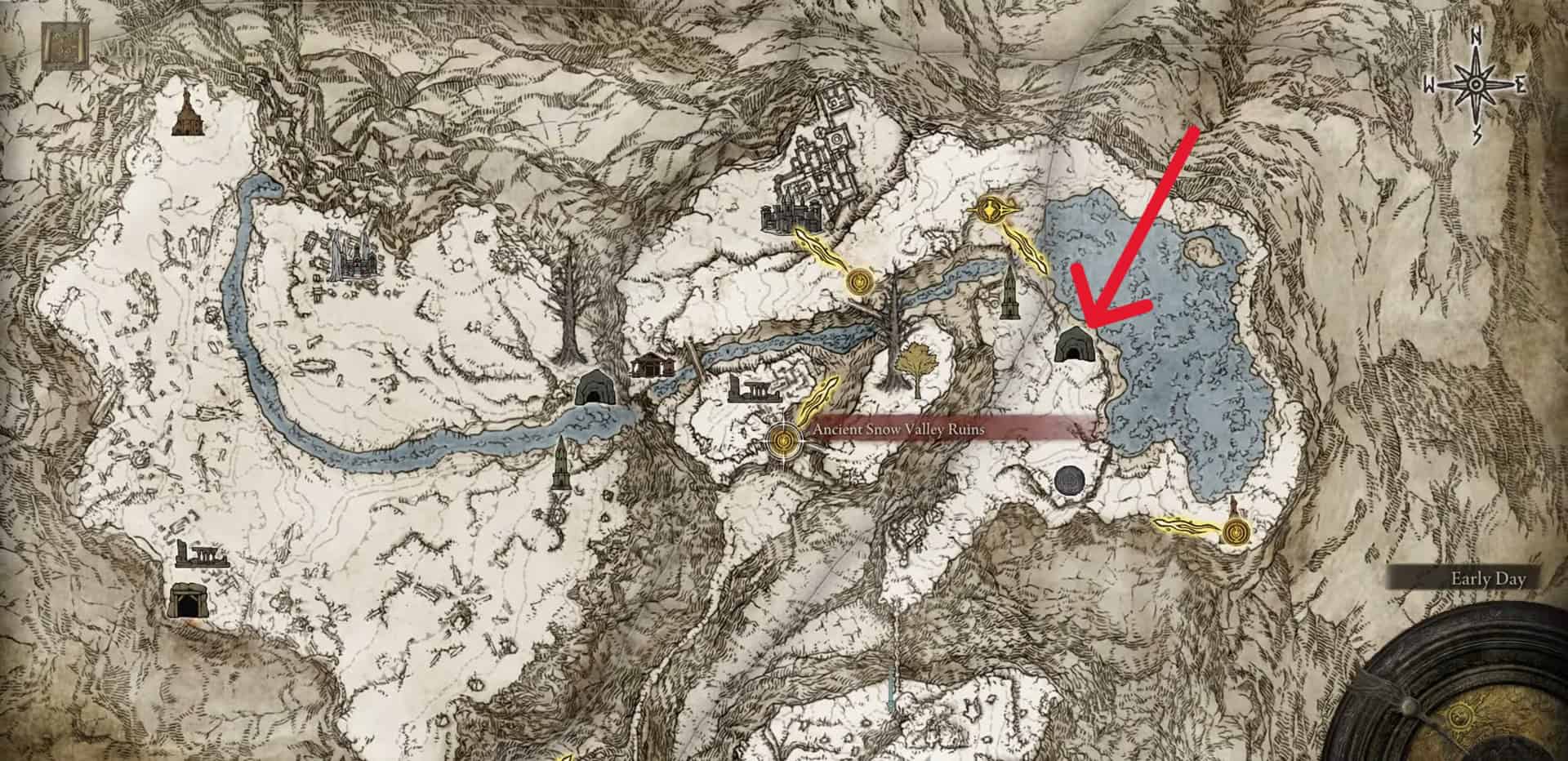 Posizione della grotta dell'Invocatore di spiriti