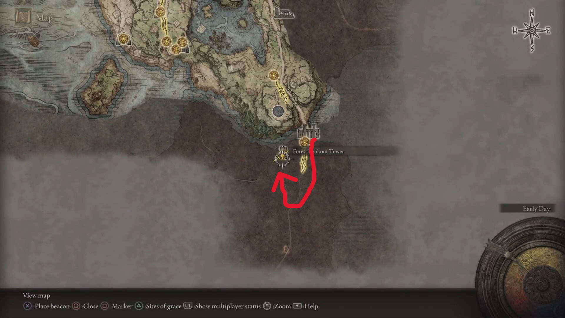 Posizione della torre di avvistamento della foresta