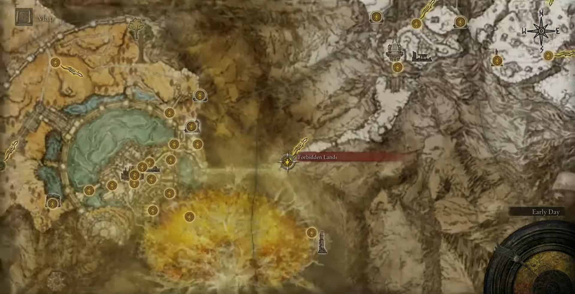 Posizione delle Terre Proibite