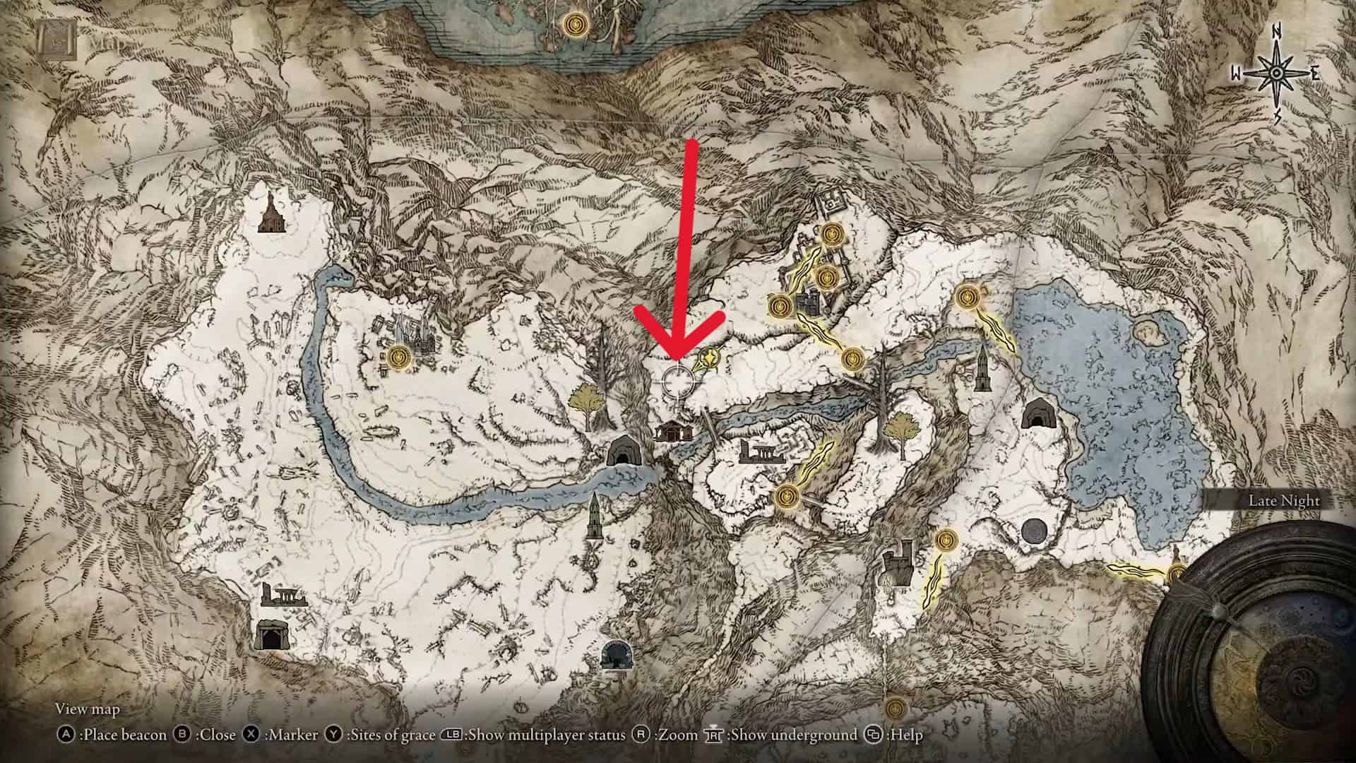 Posizione della lancia rituale della morte