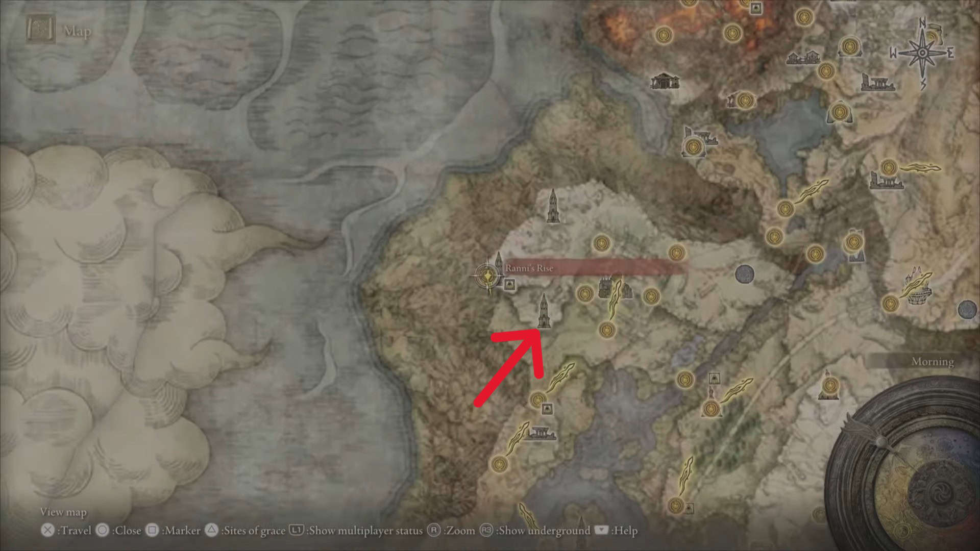 Posizione dell'Ascesa di Seluvis