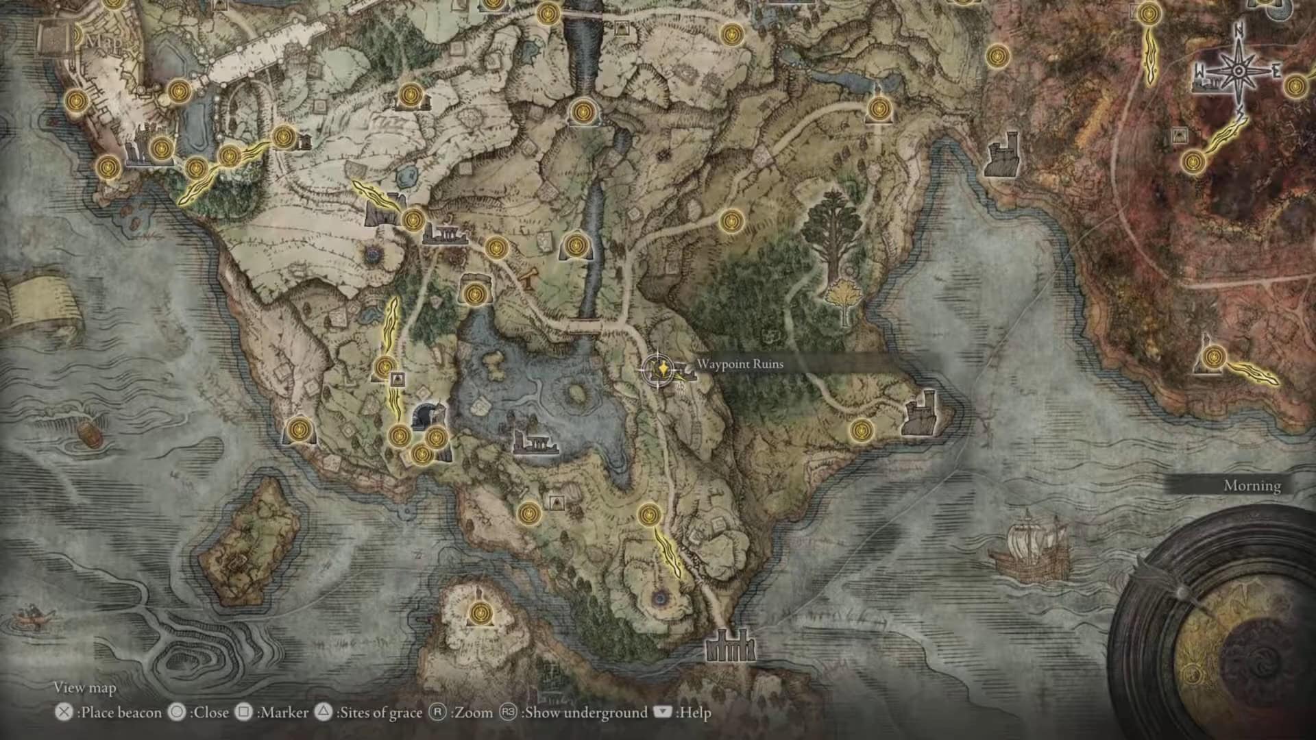 Posizione delle rovine del waypoint