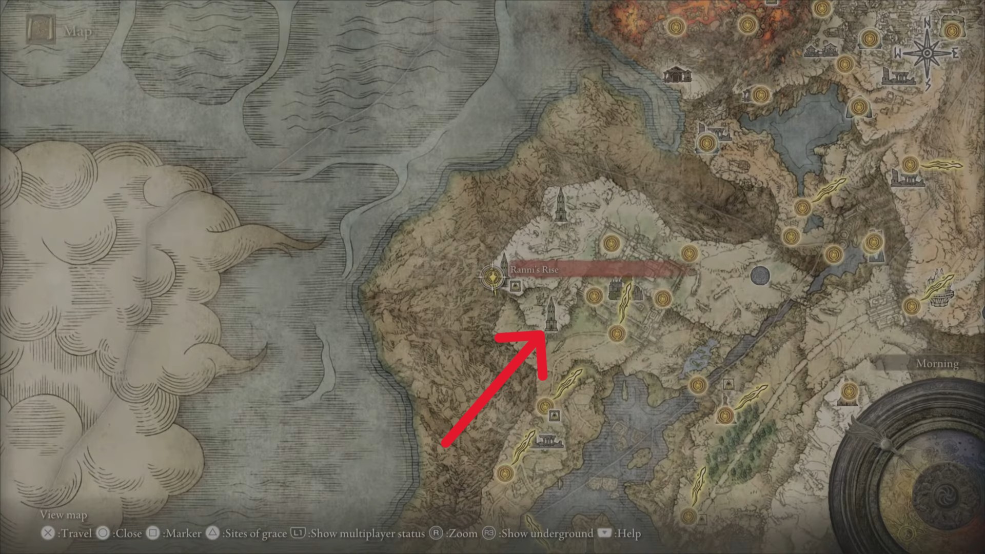 Posizione dell'Ascesa di Seluvis