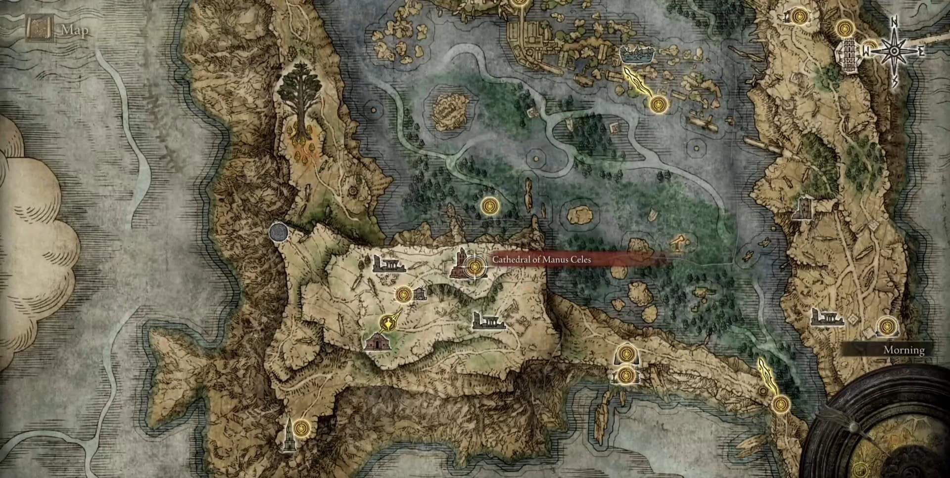 Posizione della Cattedrale di Manus Celes