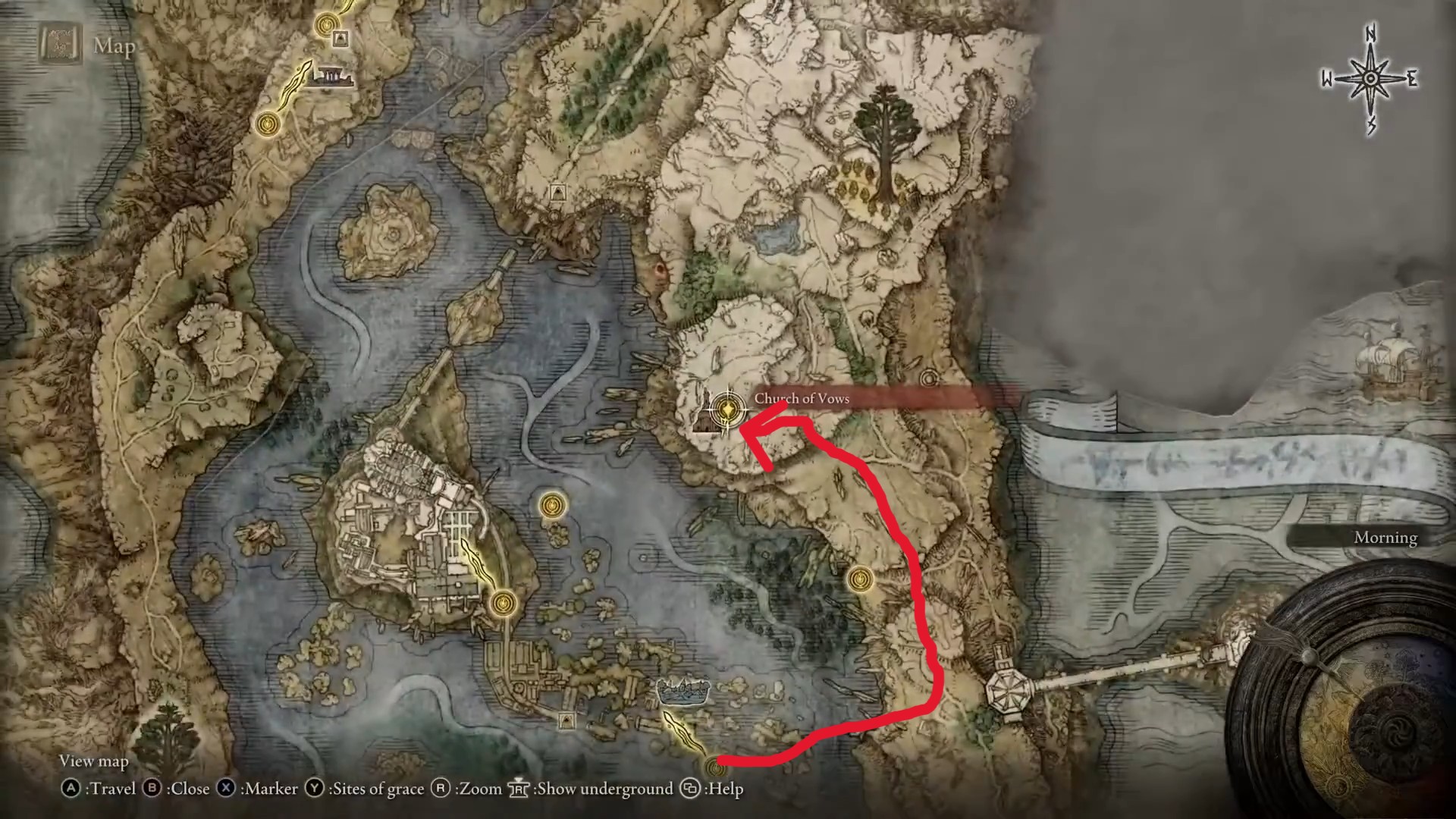 Anello Elden della posizione di Miriel