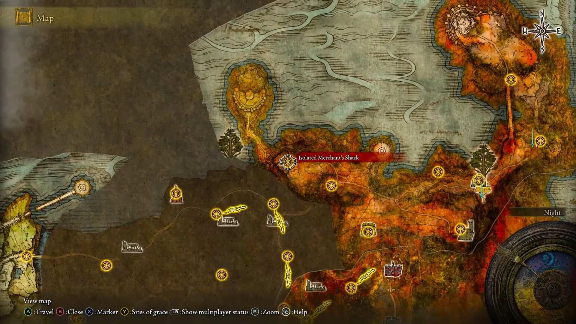 Posizione isolata della baracca del commerciante