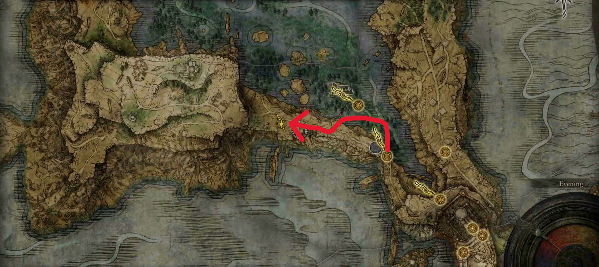 Posizione dell'accampamento dei Flame Priest Ring Elden