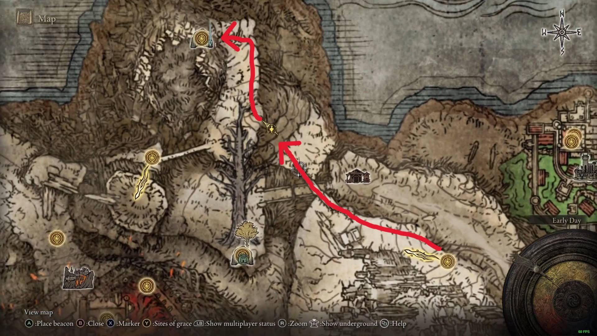 Posizione della Grotta del Vulcano