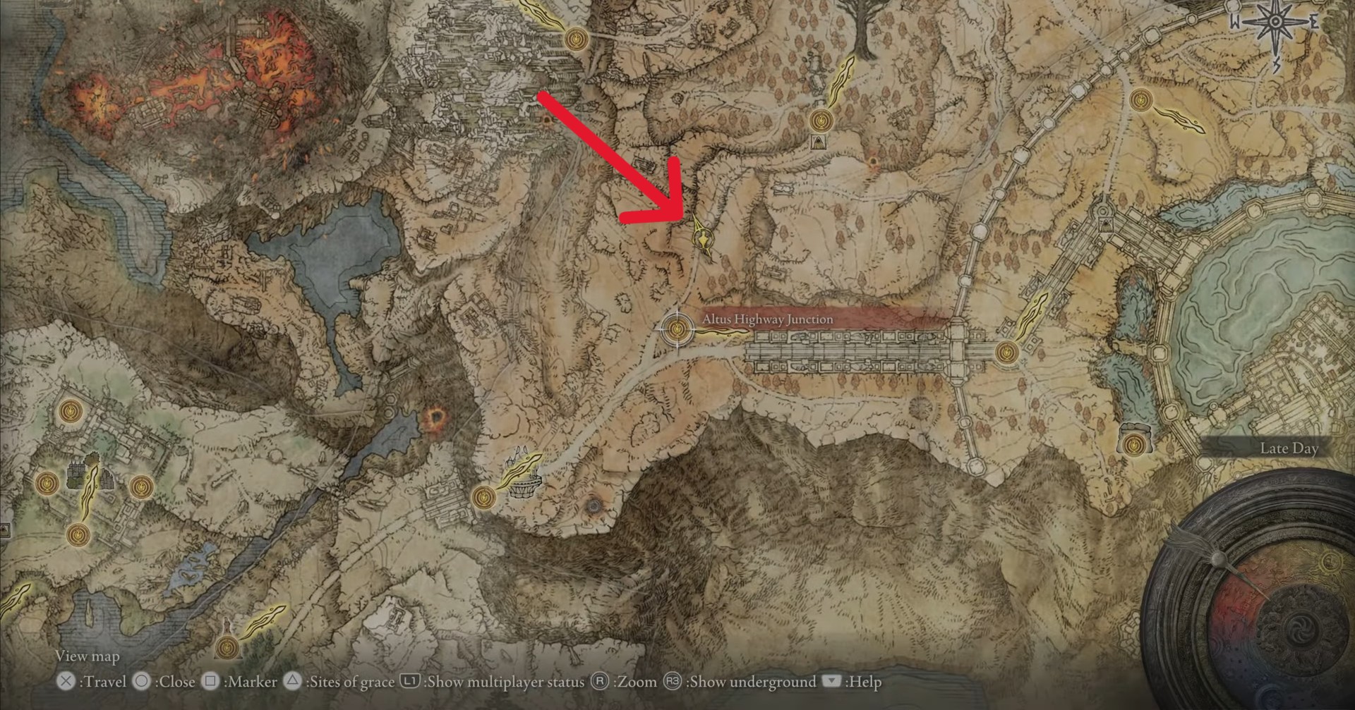 Posizione del fratello Corhyn Altus Plateau