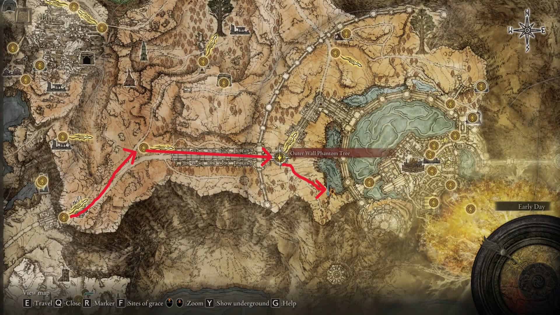 Posizione del tunnel sigillato