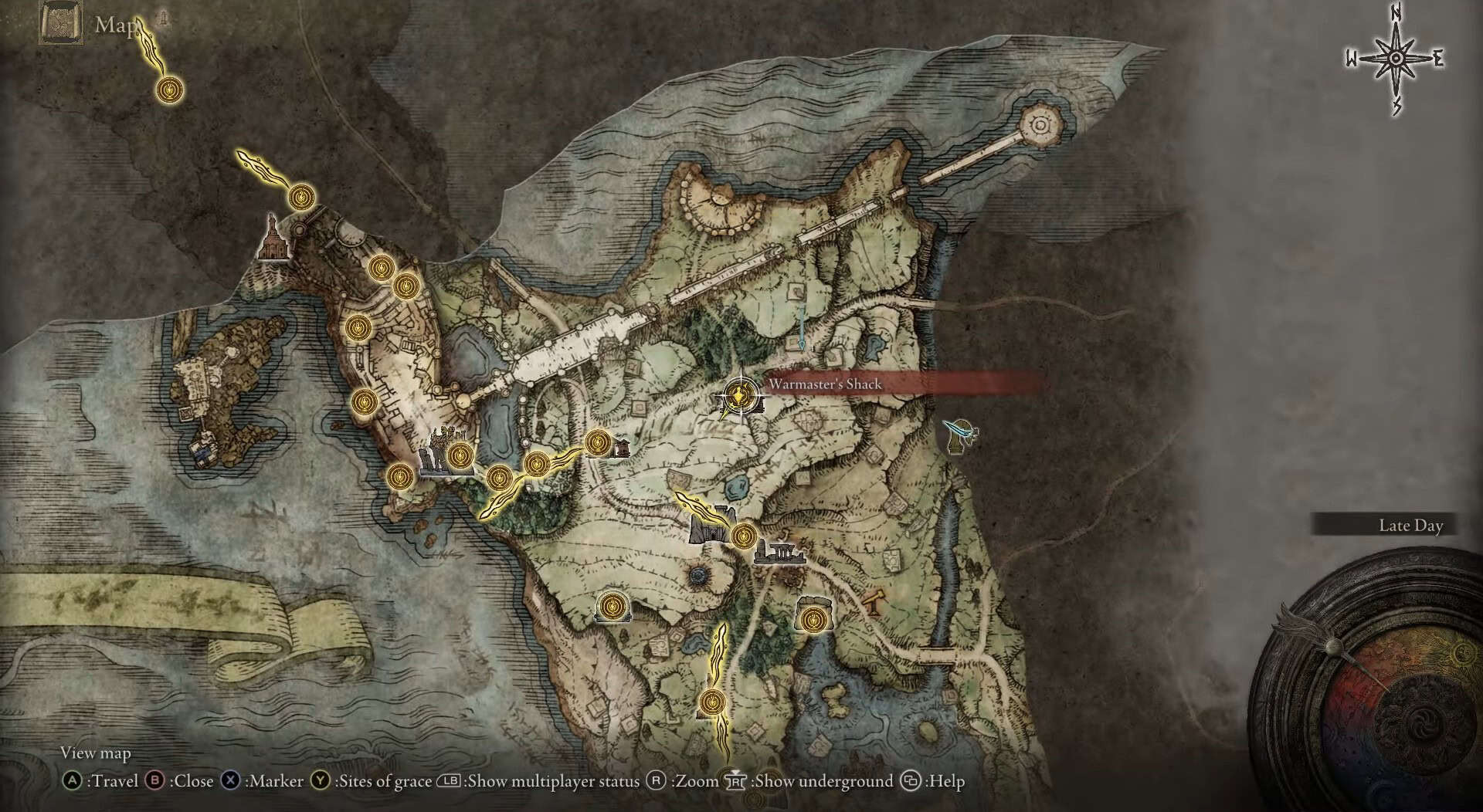 Posizione dello spadone del cavaliere