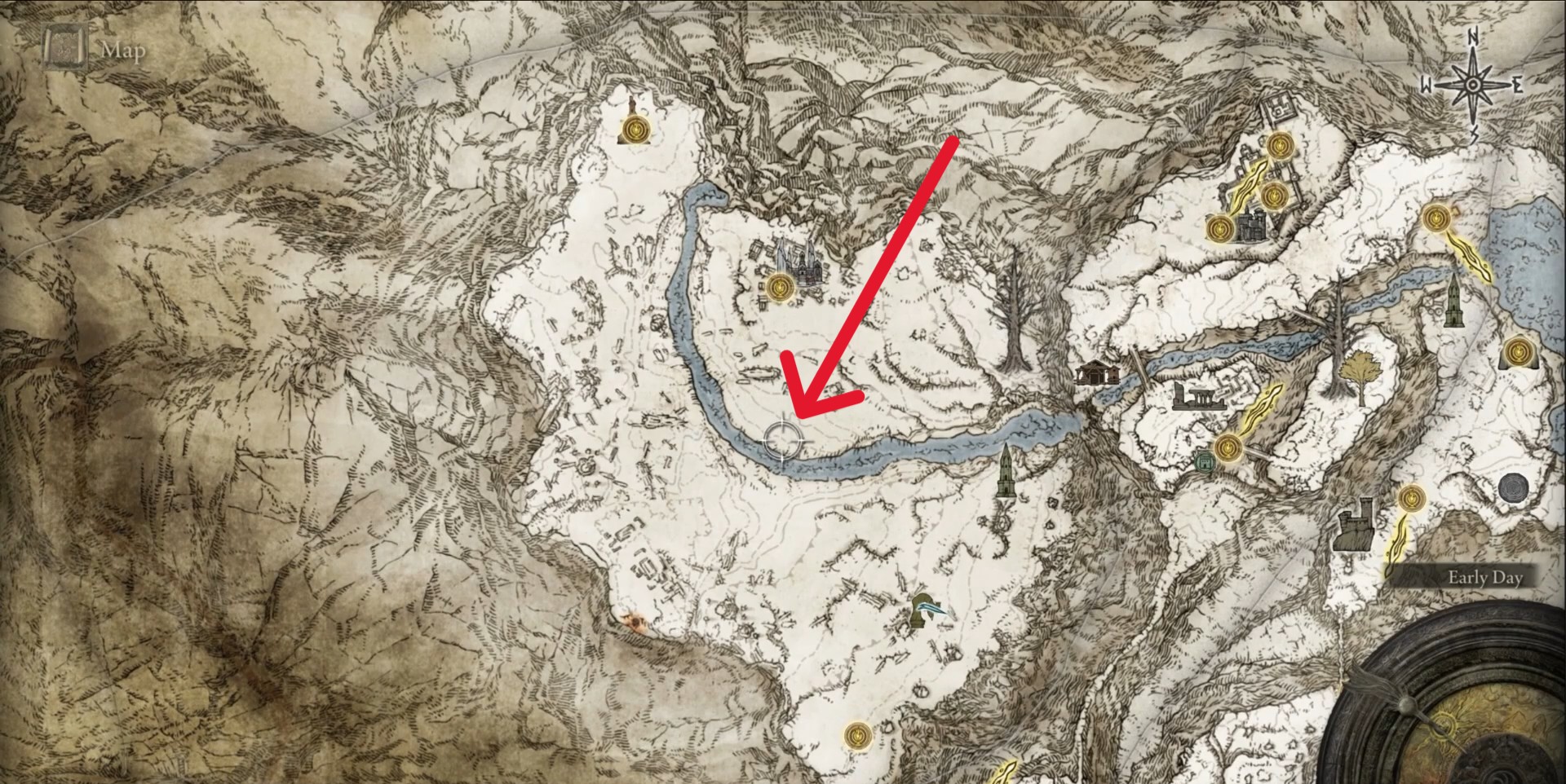 Campo di neve consacrato dell'uccello di rito di morte