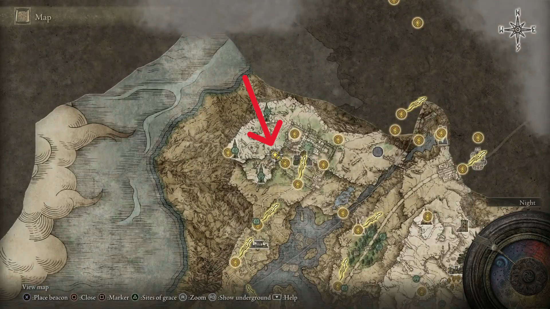 Anello Elden della posizione di Pidia