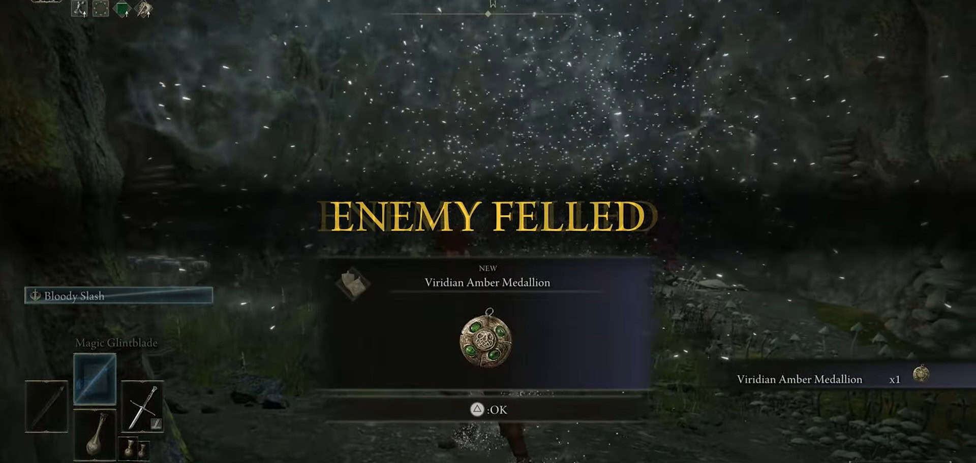 Posizione del medaglione d'ambra viridiana