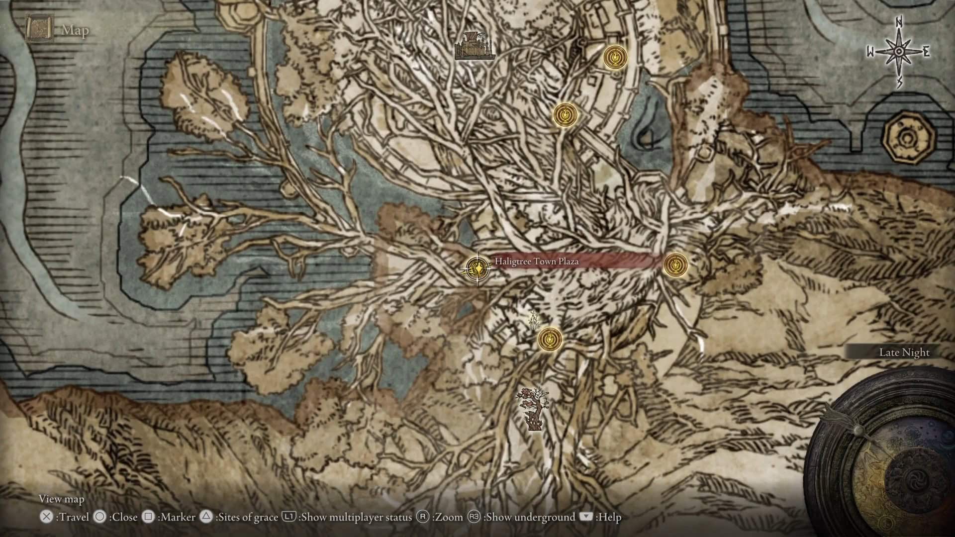 Posizione della piazza della città di Haligtree