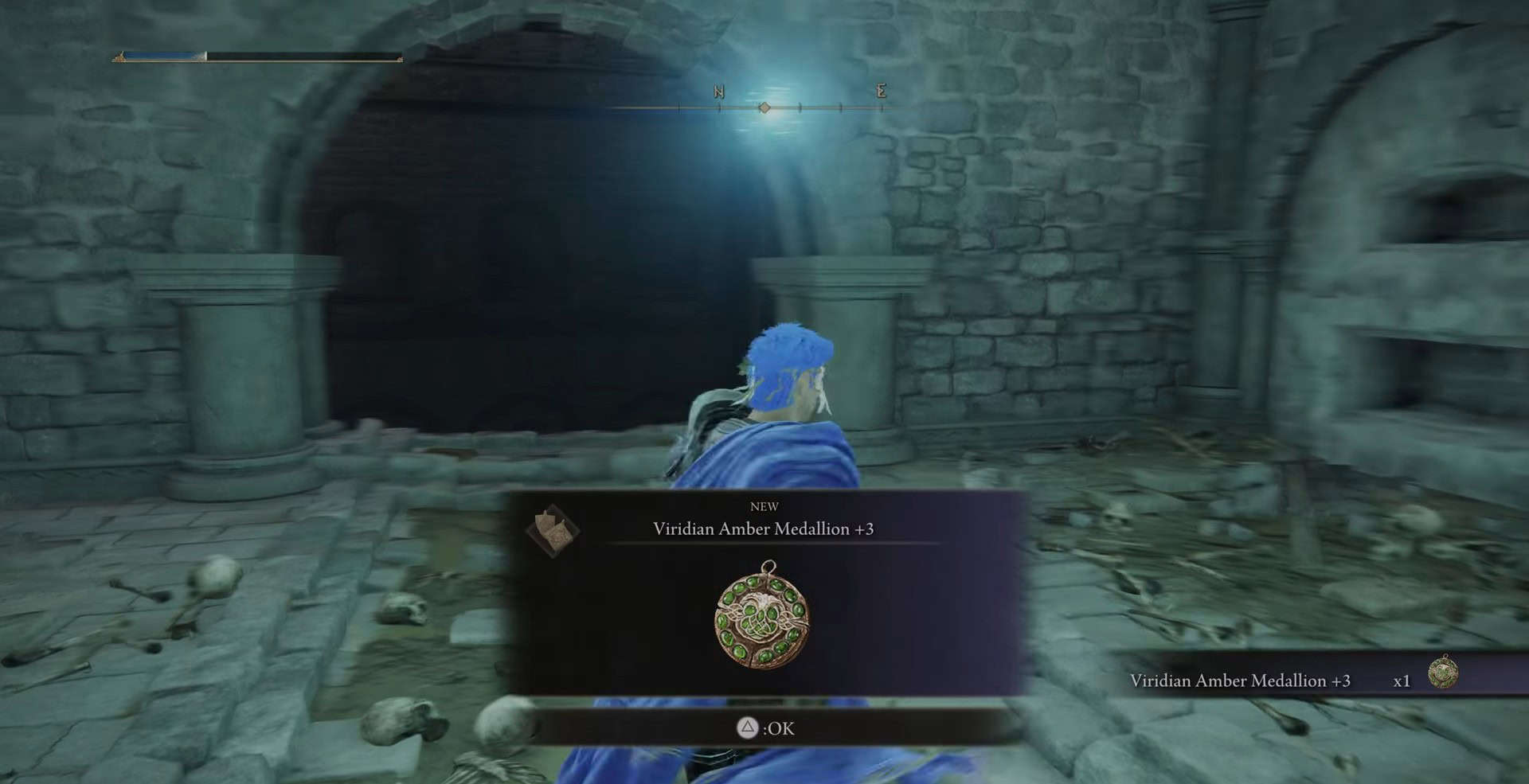 Posizione del medaglione d'ambra viridiana 3