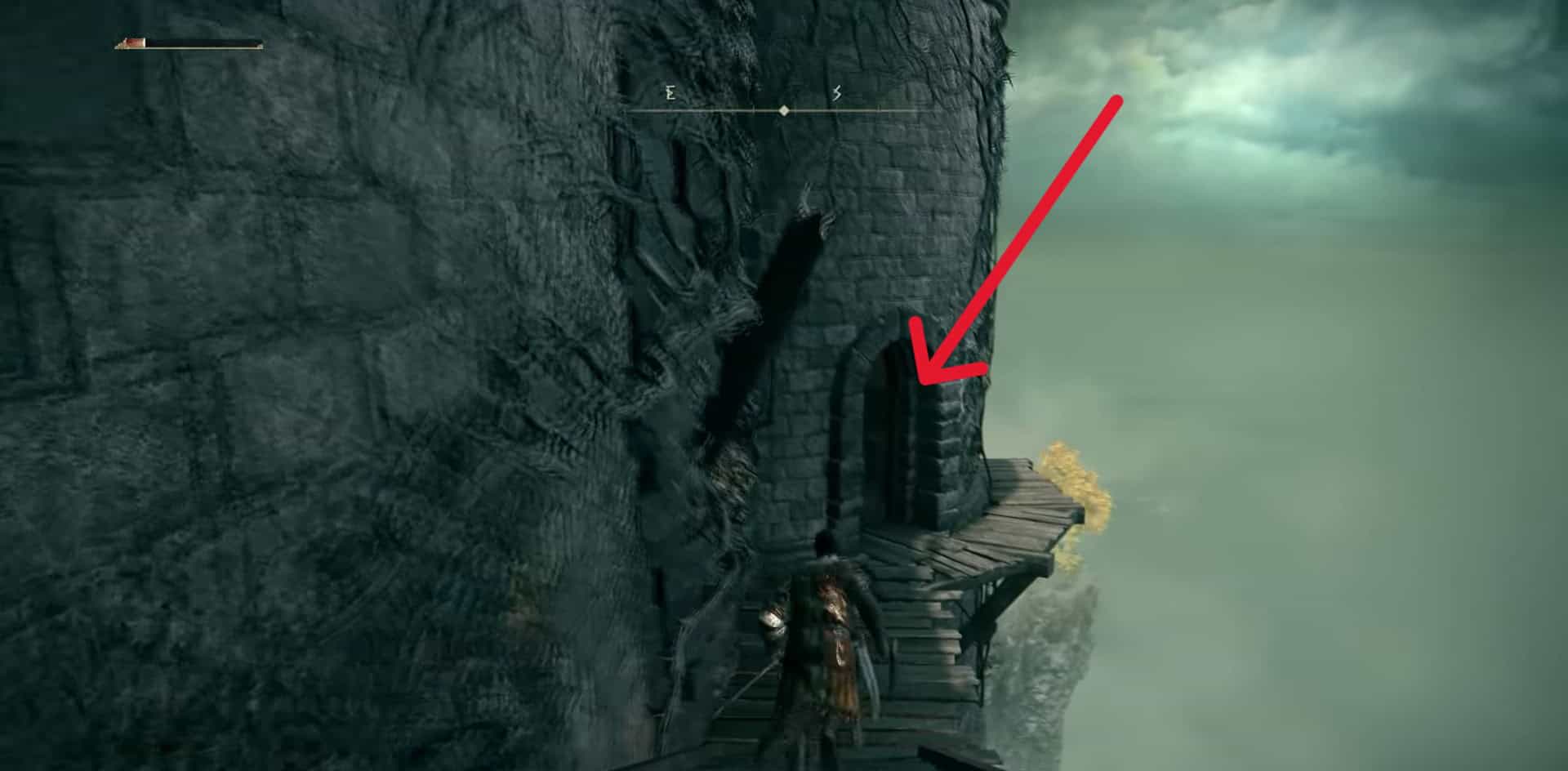 raggiungere l'edificio con il martello da mattoni