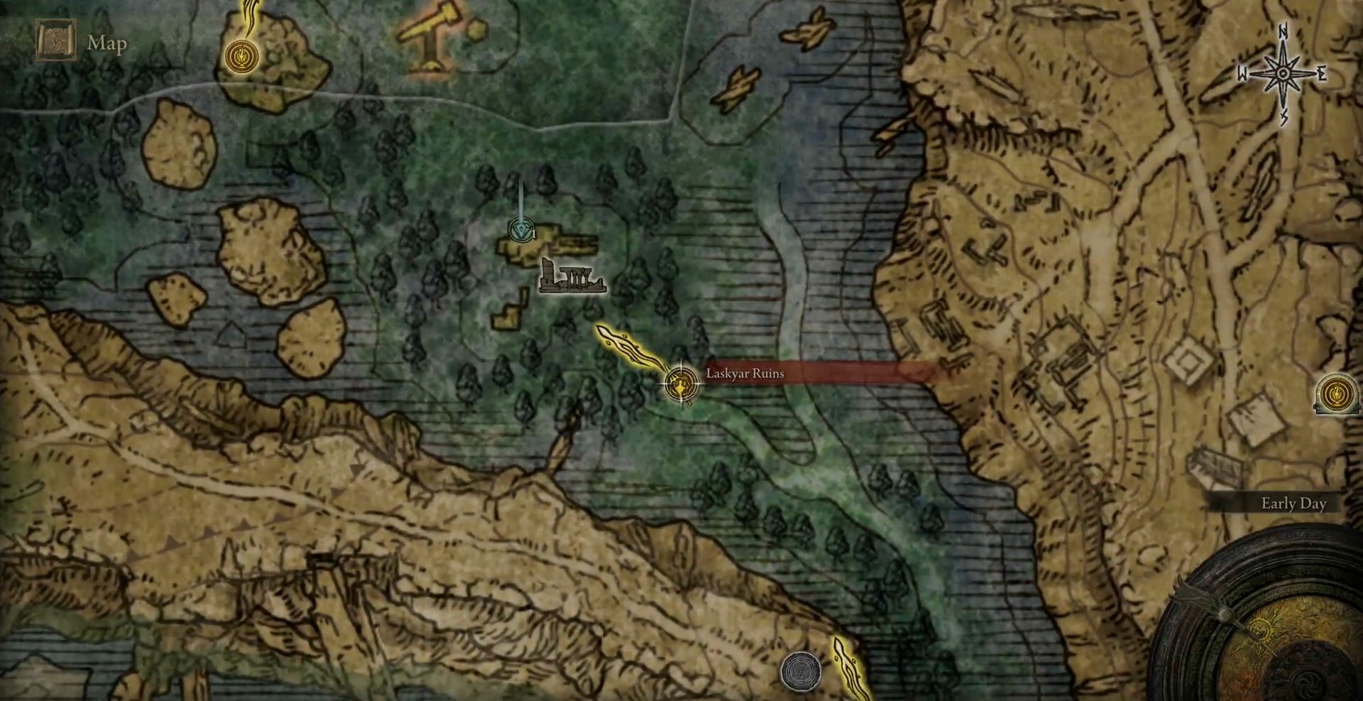 Posizione delle rovine di Lakysar