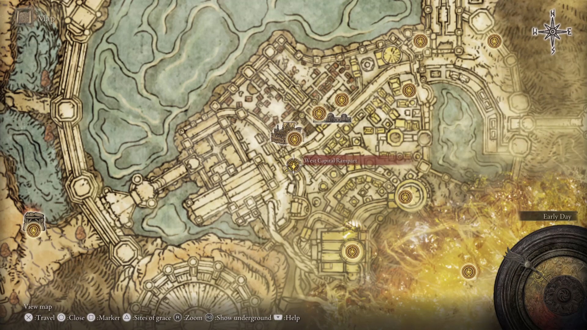 Posizione del bastione di Leyndell West Capital