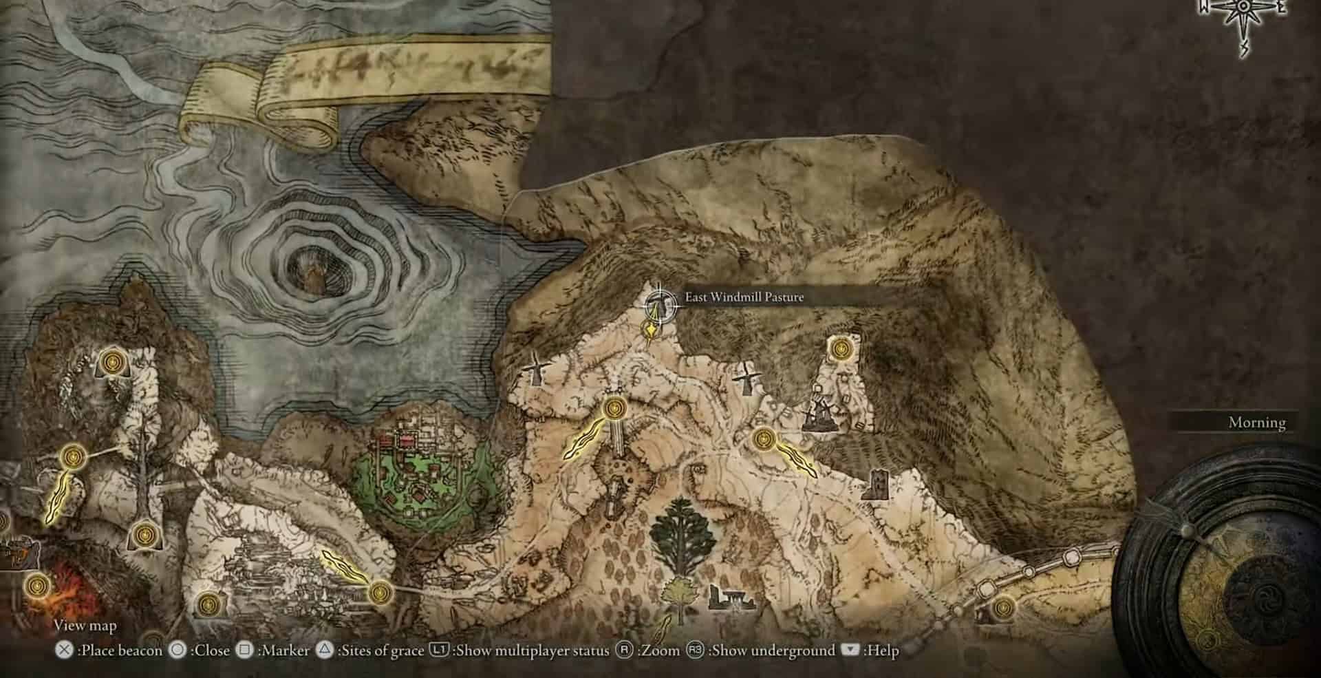 Posizione del pascolo del mulino a vento orientale