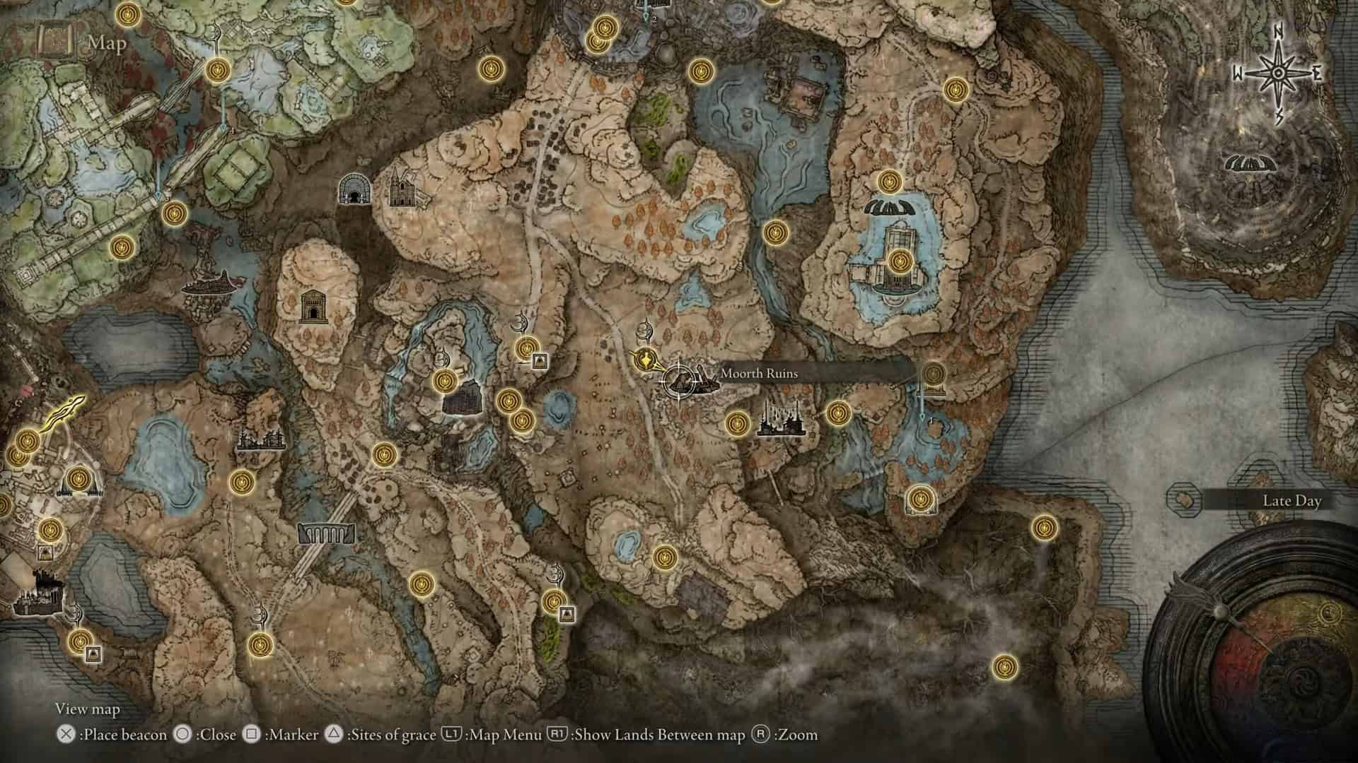 Posizione delle rovine di Moorth