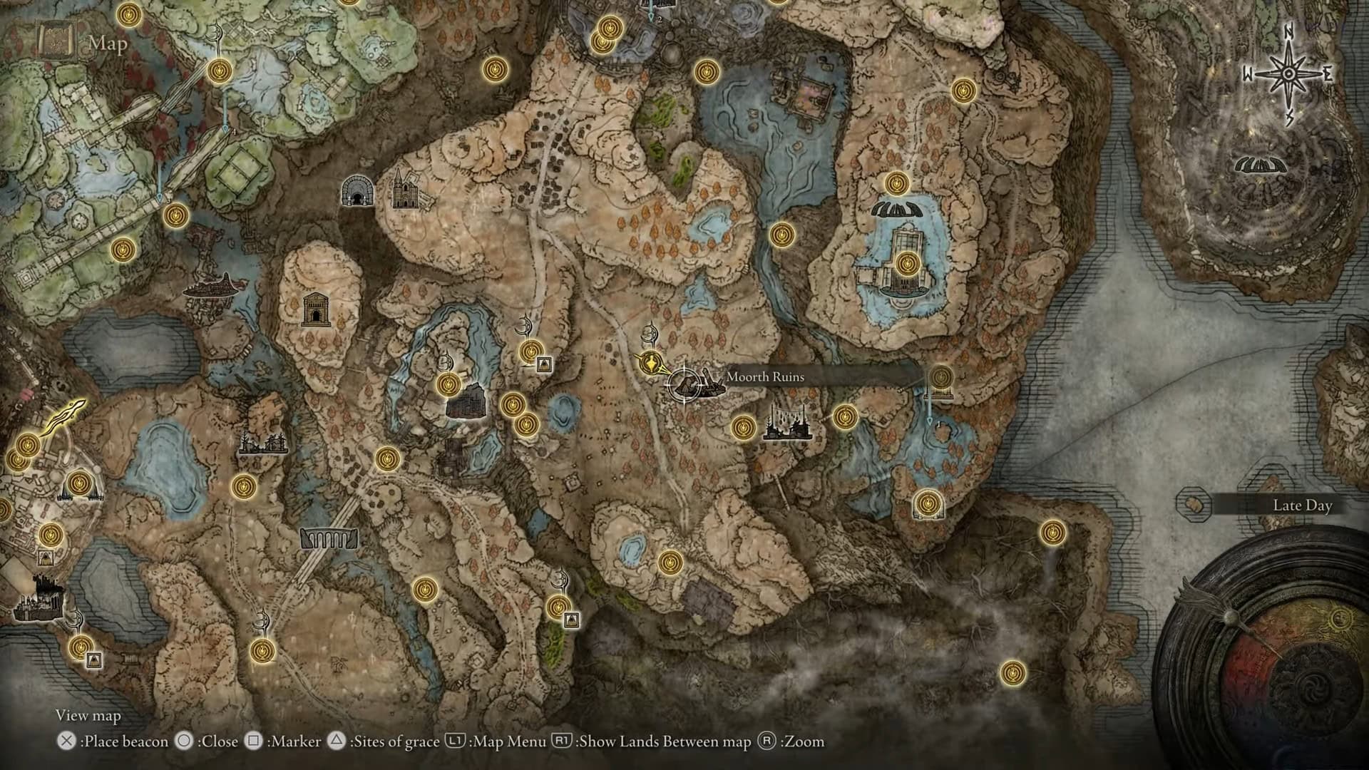 Posizione delle rovine di Moorth