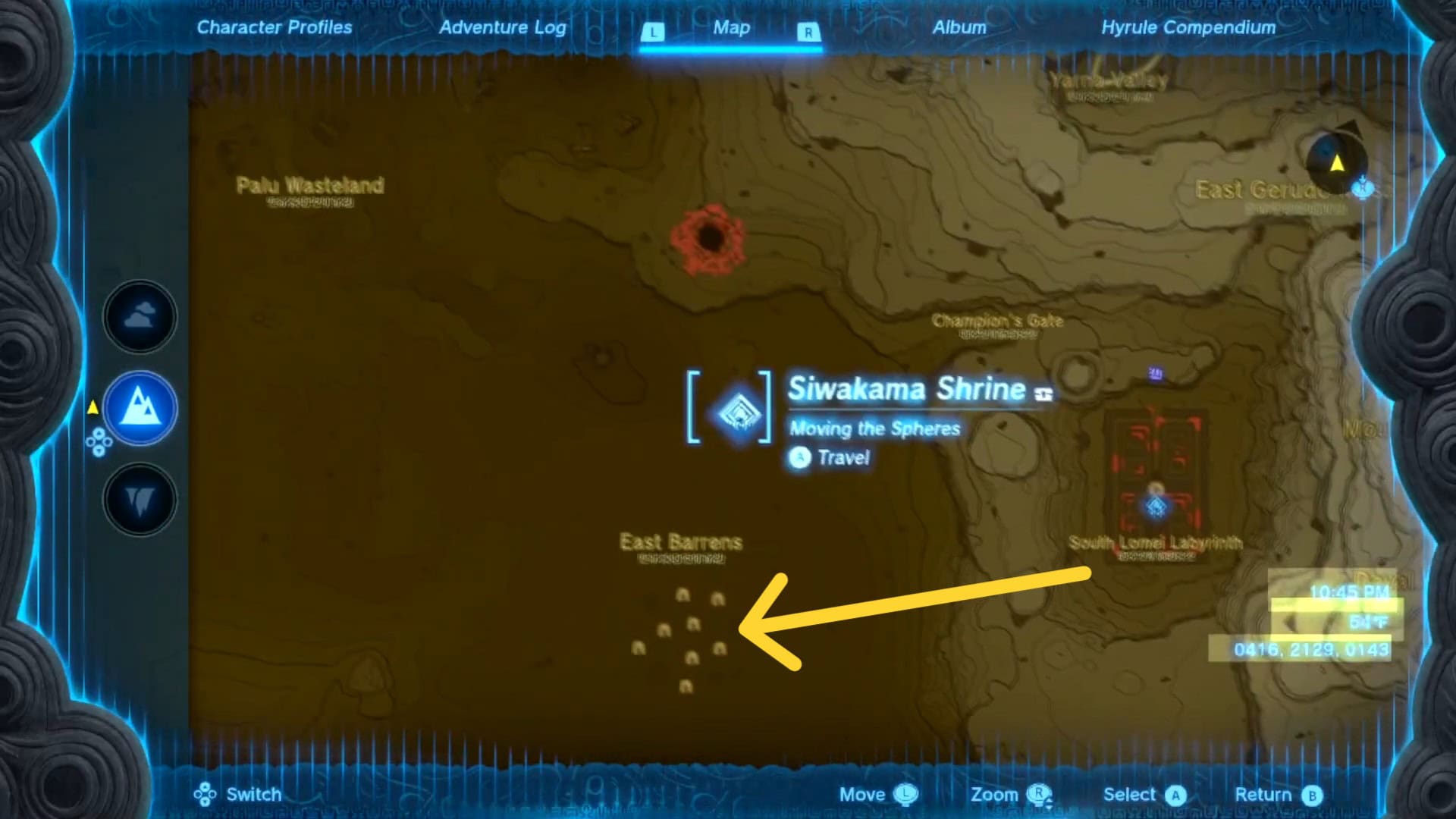 Posizione del deserto